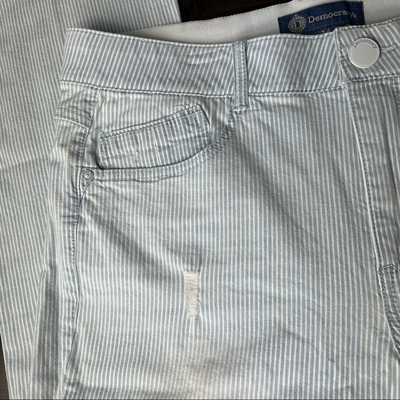 Democracy Pin striped Itty Bitty Boot Distressed Pant - Picture 8 of 13